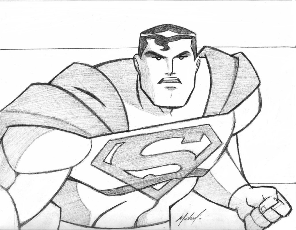 SUPERMAN, in Michael Hill's SKETCHES Comic Art Gallery Room